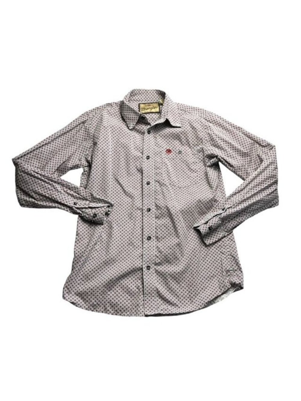Wrangler Boys Size XL Red Sun Print Button Down Western Shirt